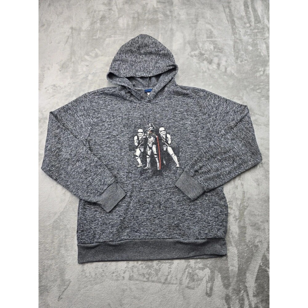 Star Wars Stormtrooper Hoodie Sweatshirt Heather Gray Lightweight Graphic...